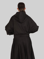 Load image into Gallery viewer, CTH-041:  DOLMAN SLEEVES HOODIE WITH WELT POCKETS (BLACK)