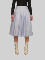 Load image into Gallery viewer, CTSKT-043: PLEATED MIDI SKIRT (SOFT BLUE)