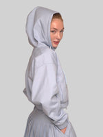 Load image into Gallery viewer, CTH-041:   DOLMAN SLEEVES HOODIE WITH WELT POCKETS (SOFT BLUE)