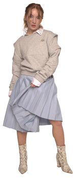 Load image into Gallery viewer, CTSKT-043: PLEATED MIDI SKIRT (SOFT BLUE)