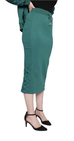 Load image into Gallery viewer, FSKT-004: LATTICE SKIRT (TEAL)