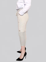Load image into Gallery viewer, FSKT-009: RIB PANEL MAXI PENCIL SKIRT (HEATHER GREY)