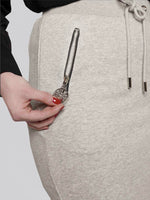 Load image into Gallery viewer, FSKT-012: ZIPPER POCKET MAXI PENCIL SKIRT (HEATHER GREY)