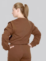 Load image into Gallery viewer, FTH-006: CREWNECK SWEATSHIRT ( CHOCOLATE)