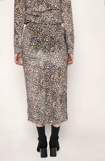 Load image into Gallery viewer, VSKT-006: VELVET MAXI SKIRT (CHEETAH - MULTI)
