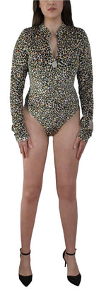 Load image into Gallery viewer, VBS-001: LONG SLEEVE BODYSUIT (CHEETAH - MULTI)