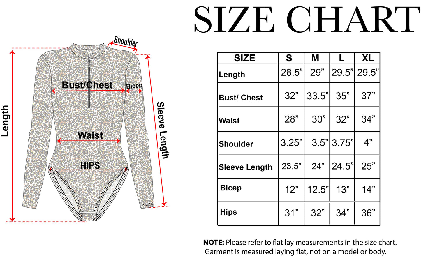 Women’s Long Sleeve Cheetah Print Bodysuit