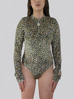 Load image into Gallery viewer, VBS-001: LONG SLEEVE BODYSUIT (CHEETAH - MULTI)