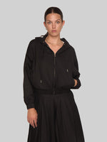 Load image into Gallery viewer, CTH-041:  DOLMAN SLEEVES HOODIE WITH WELT POCKETS (BLACK)
