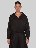 Load image into Gallery viewer, CTH-041:  DOLMAN SLEEVES HOODIE WITH WELT POCKETS (BLACK)
