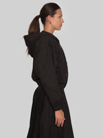 Load image into Gallery viewer, CTH-041:  DOLMAN SLEEVES HOODIE WITH WELT POCKETS (BLACK)
