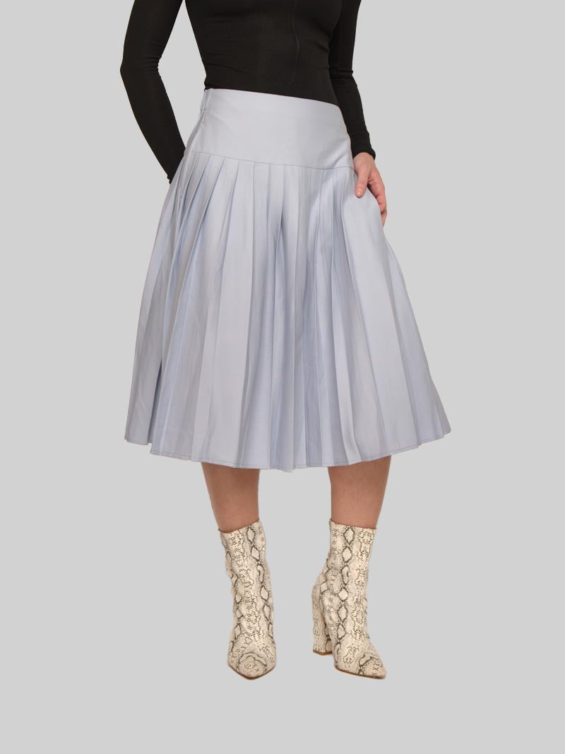 CTSKT-043: PLEATED MIDI SKIRT (TROPOSPHERE)