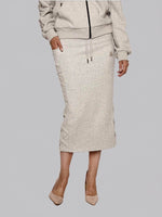 Load image into Gallery viewer, FSKT-004: LATTICE SKIRT (HEATHER GREY)
