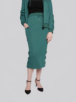 Load image into Gallery viewer, FSKT-004: LATTICE SKIRT (TEAL)
