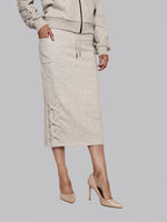 Load image into Gallery viewer, FSKT-004: LATTICE SKIRT (HEATHER GREY)
