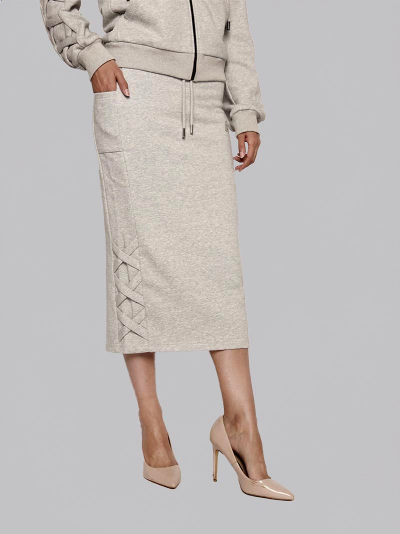 FSKT-004: LATTICE SKIRT (HEATHER GREY)