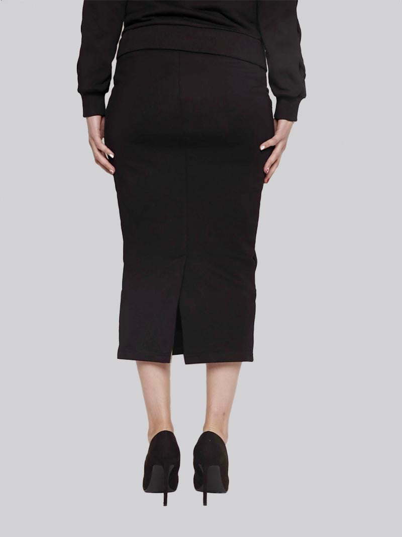 Women’s Lattice Skirt – Modest Everyday Skirt in Black