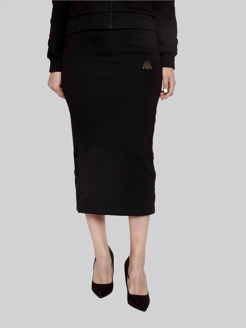 Women’s Lattice Skirt – Modest Everyday Skirt in Black