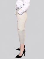 Load image into Gallery viewer, FSKT-009: RIB PANEL MAXI PENCIL SKIRT (HEATHER GREY)
