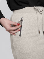 Load image into Gallery viewer, FSKT-012: ZIPPER POCKET MAXI PENCIL SKIRT (HEATHER GREY)
