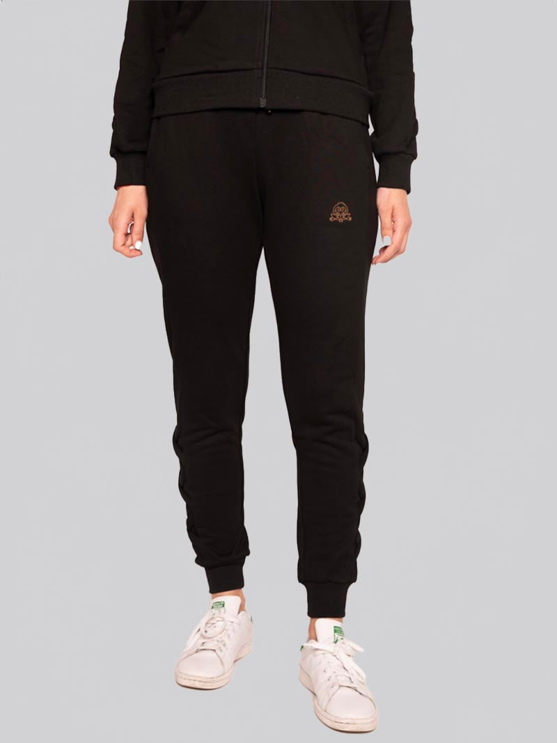 Women’s Lattice Jogger – Athleisure Pant in Black