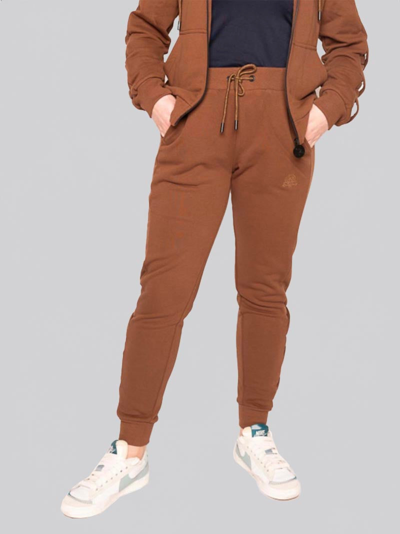 Women’s Lattice Jogger – Athleisure Pant in Chocolate