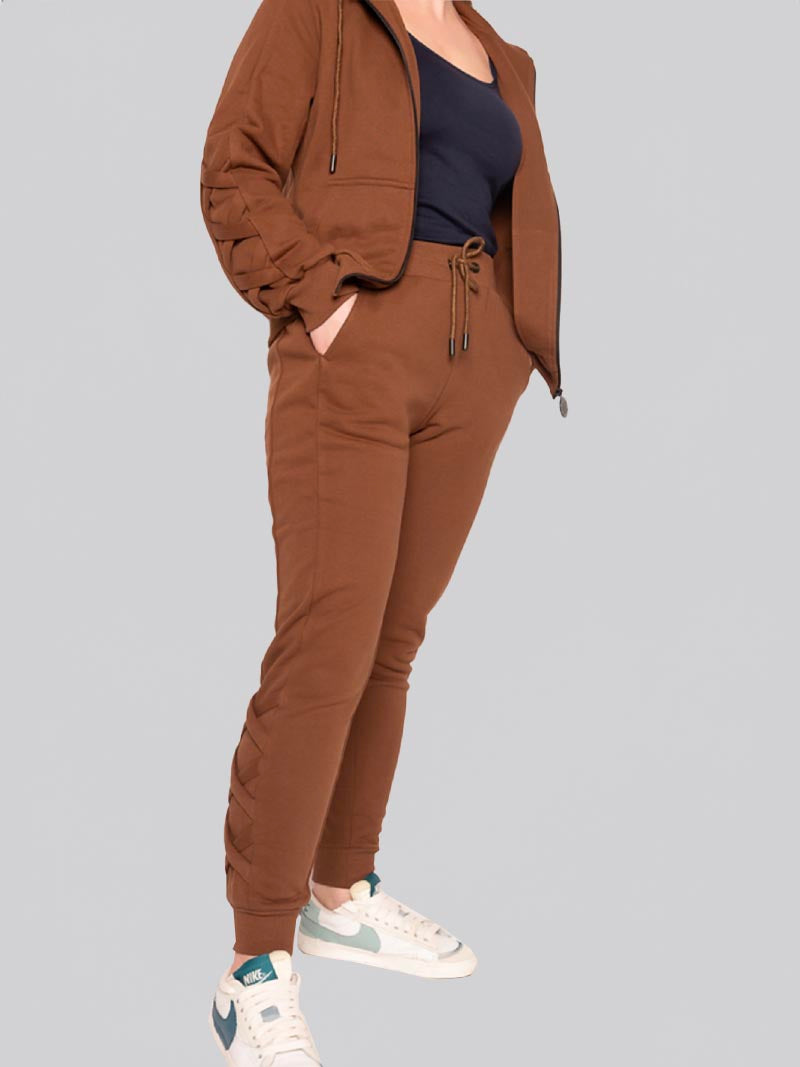 FTG-004: LATTICE JOGGER (BROWN)