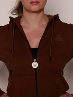 Load image into Gallery viewer, FTH-004: LATTICE HOODIE (BROWN)
