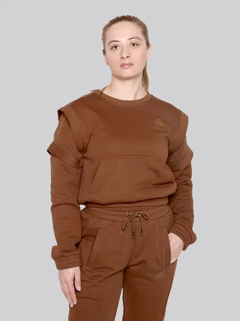 FTH-006: CREWNECK SWEATSHIRT (BROWN)