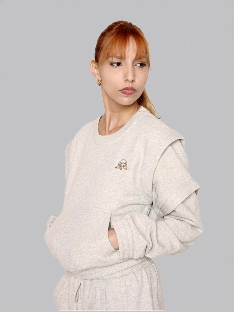 FTH-006: CREWNECK SWEATSHIRT (HEATHER GREY)