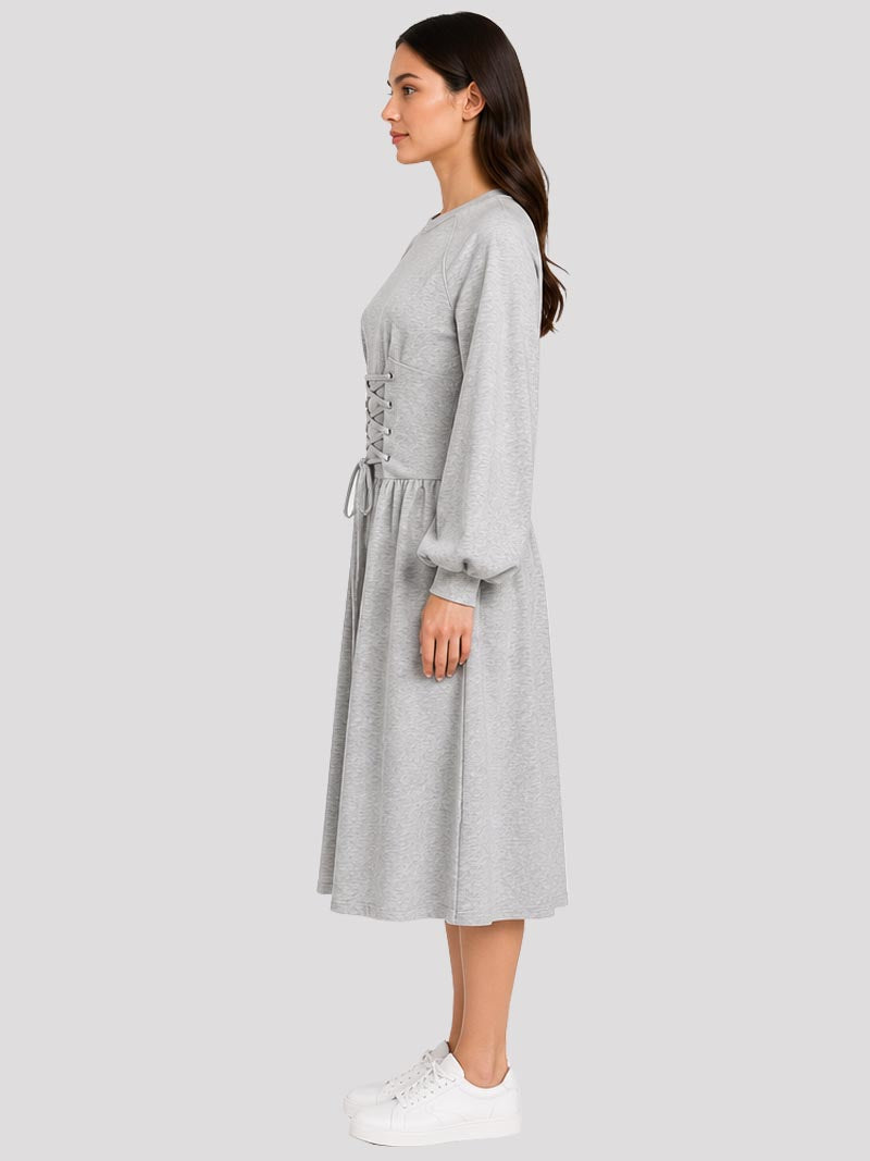 Midi Dress With Adjustble Corset
