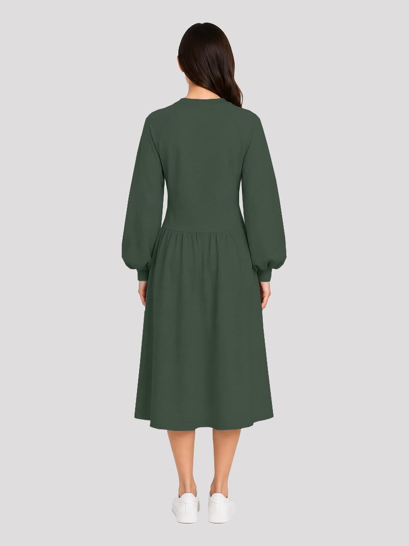 Midi Dress With Adjustble Corset