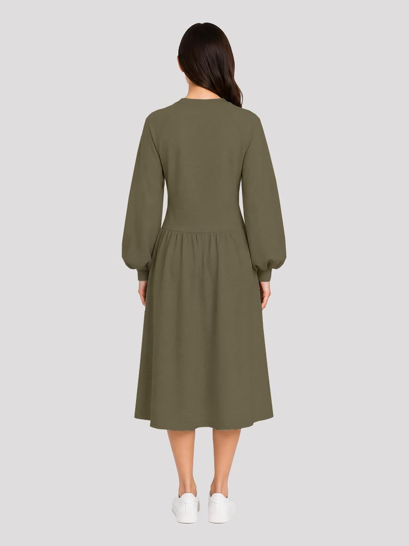 Midi Dress With Adjustble Corset