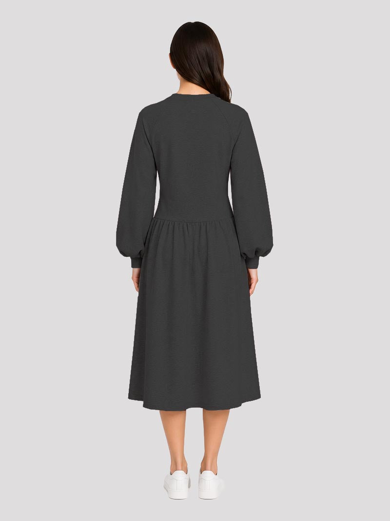 Midi Dress With Adjustble Corset