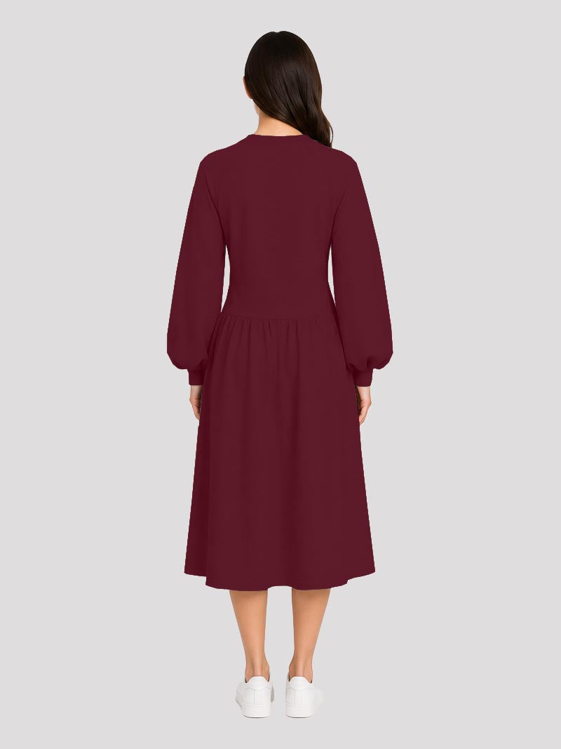 Midi Dress With Adjustble Corset
