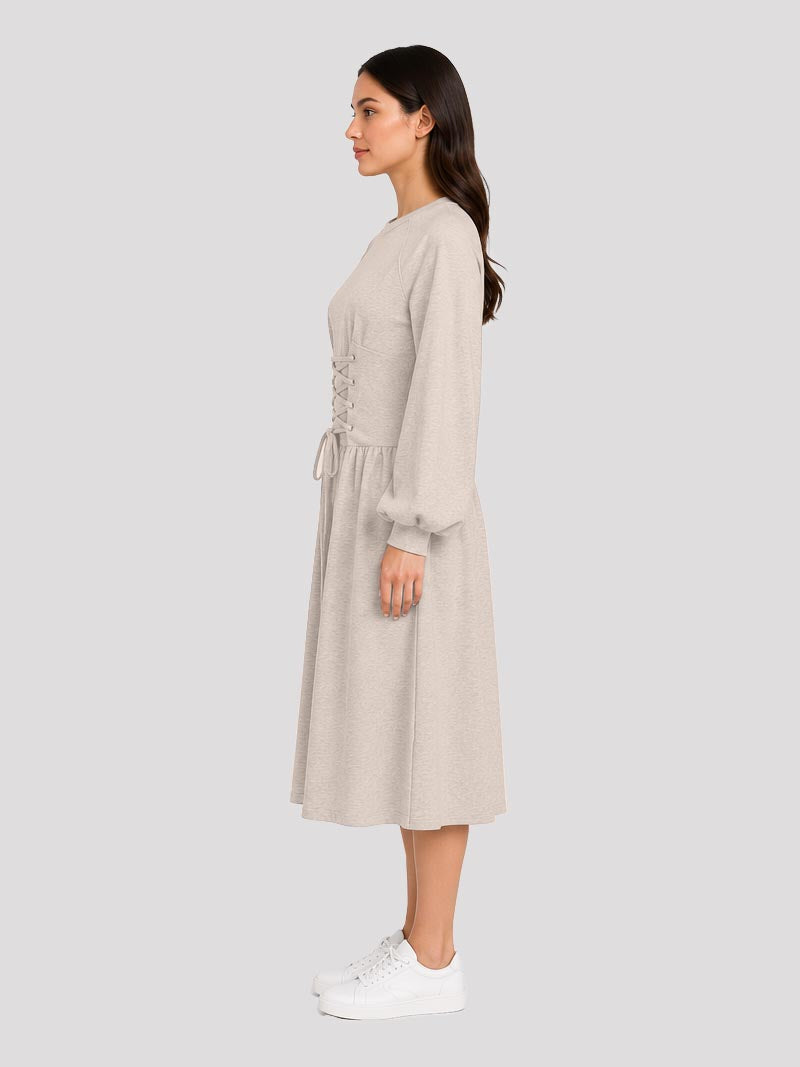 Midi Dress With Adjustble Corset