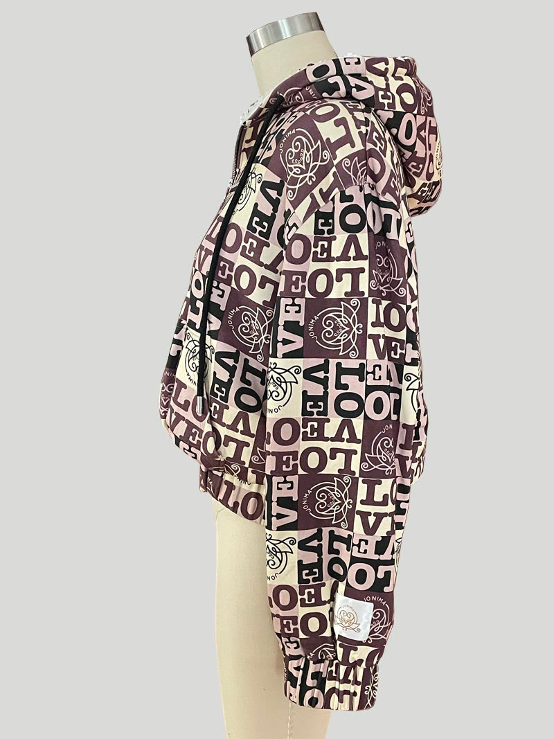 Women’s Sherpa Jacket (Love Print)