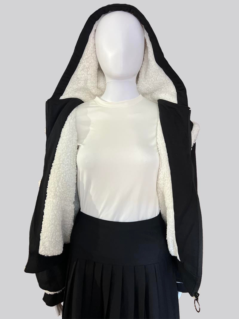 Women’s Sherpa Jacket – Cozy Winter Outerwear in Black