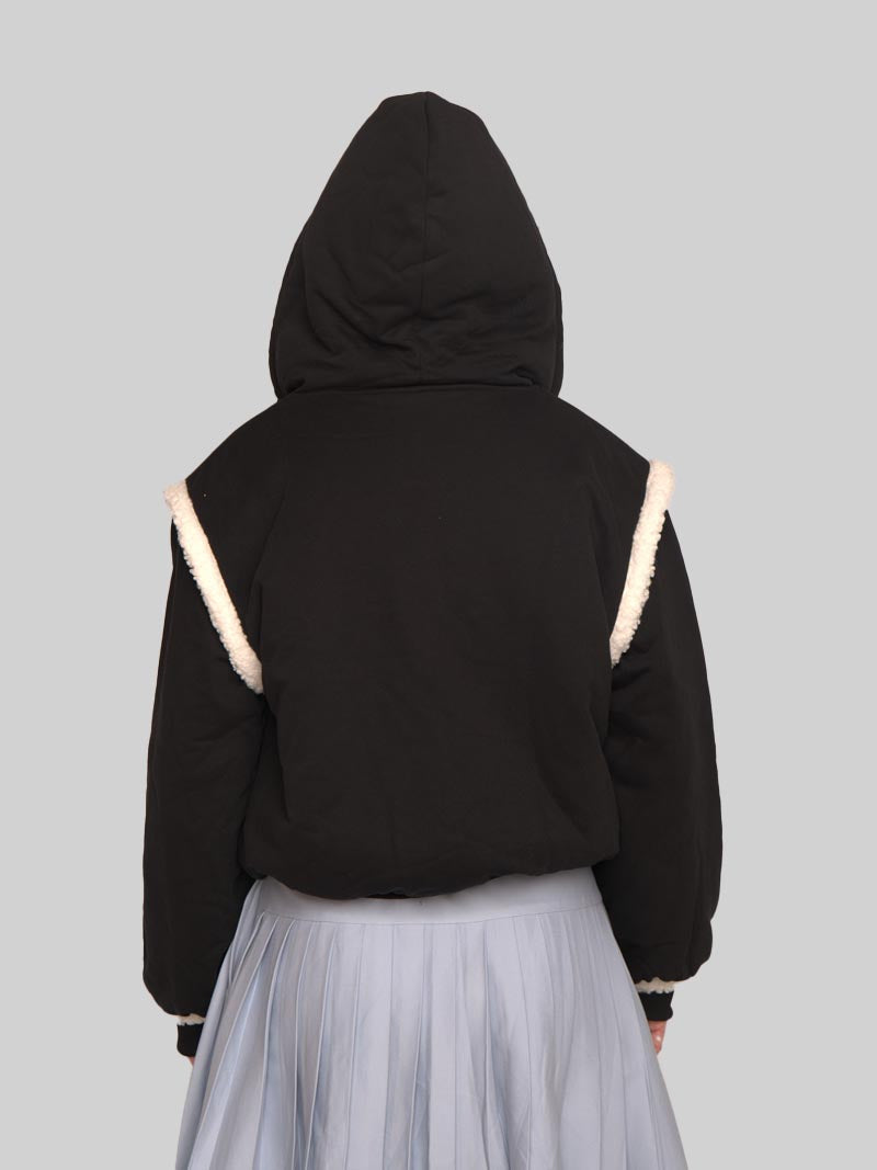 Women’s Sherpa Jacket – Cozy Winter Outerwear in Black
