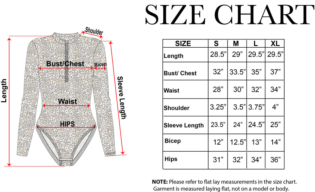 VBS-001: LONG SLEEVE BODYSUIT (CHEETAH - MULTI)