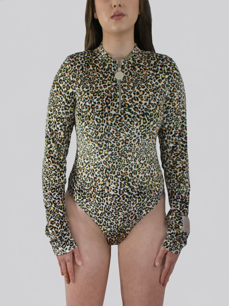 VBS-001: LONG SLEEVE BODYSUIT (CHEETAH - MULTI)