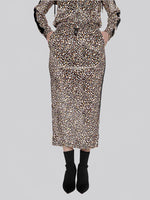 Load image into Gallery viewer, VSKT-006: VELVET MAXI SKIRT (CHEETAH - MULTI)
